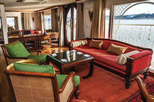 UNIWORLD Boutique River Cruises, Ganges Voyager II, Governor's Lounge.jpg